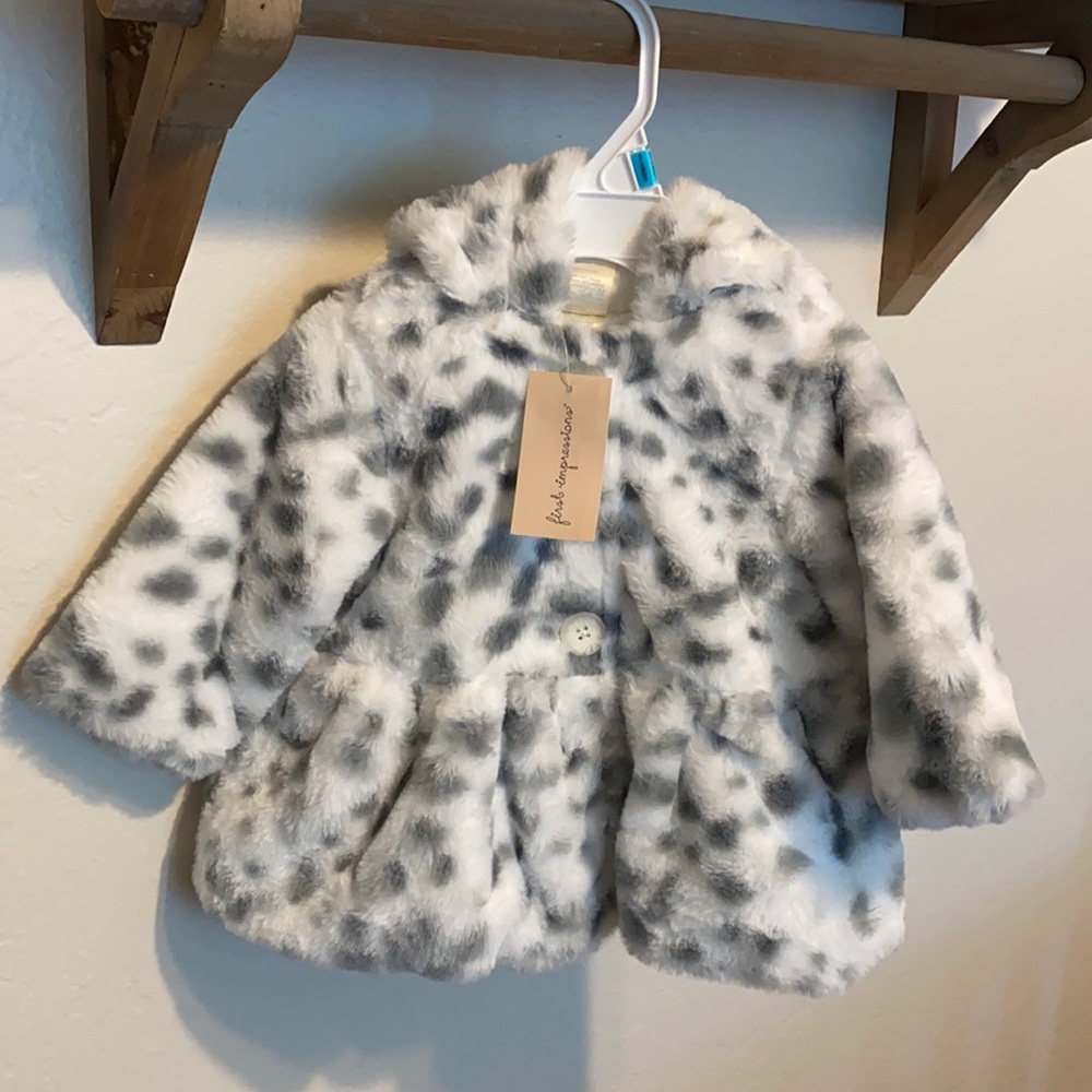 First Impressions leopard print coat, perfect for winter time.